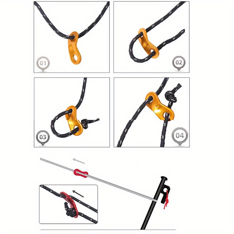 2pcs 157 48in 6mm Reflective Tent Windproof Rope for Camping