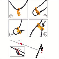 2pcs 157 48in 6mm Reflective Tent Windproof Rope for Camping