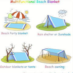 Outdoor Camping Nylon Picnic Mat Waterproof Plaid Cloth Beach Blanket