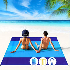 Outdoor Camping Nylon Picnic Mat Waterproof Plaid Cloth Beach Blanket