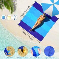 Outdoor Camping Nylon Picnic Mat Waterproof Plaid Cloth Beach Blanket