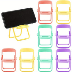 10pcs Mini Chair Phone Holder, Foldable Phone Holder
