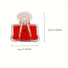 5pcs Cartoon Binder Clips Funny Expression Eye Clip Stationery