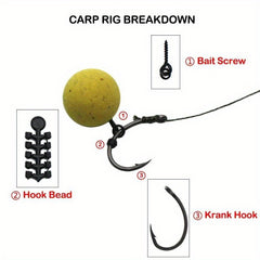 Carp Fishing Accessories Crank Hooks Bait Screws Hook Beads Crap Rig Tackle