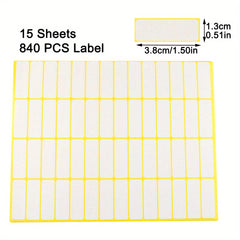840pcs Matte Self Adhesive Label Sticker
