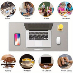 Large Desk Protector Mat PU Leather Waterproof Mouse Pad