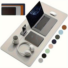 Large Desk Protector Mat PU Leather Waterproof Mouse Pad