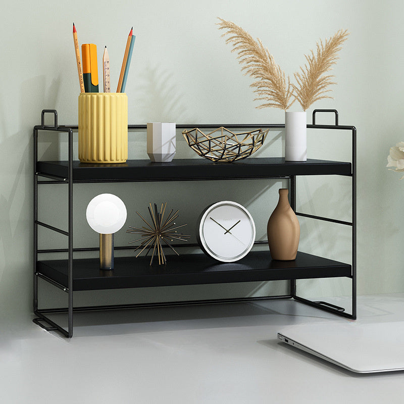 Double Layer Desktop Shelf Dormitory Desk Storage Rack Cosmetic Organizer