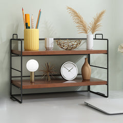 Double Layer Desktop Shelf Dormitory Desk Storage Rack Cosmetic Organizer