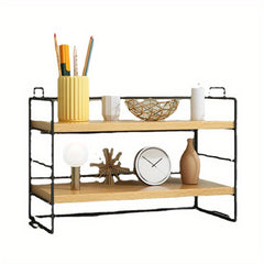 Double Layer Desktop Shelf Dormitory Desk Storage Rack Cosmetic Organizer