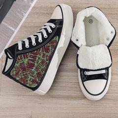 Plush Lined Thermal Chunky Canvas Sneakers
