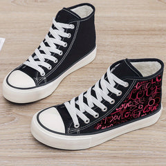 Plush Lined Chunky Canvas Sneakers - Fall/Winter Warm