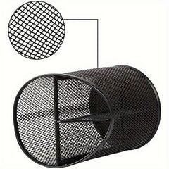 Mesh Round Pencil Holder 3 Compartments Desk Organizer