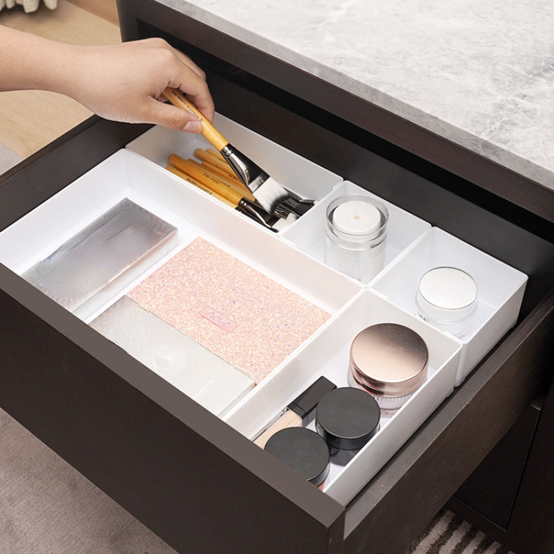 Desktop Storage Box Drawer Organizer & Mirror Cabinet