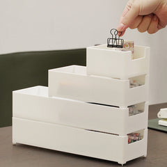 Desktop Storage Box Drawer Organizer & Mirror Cabinet