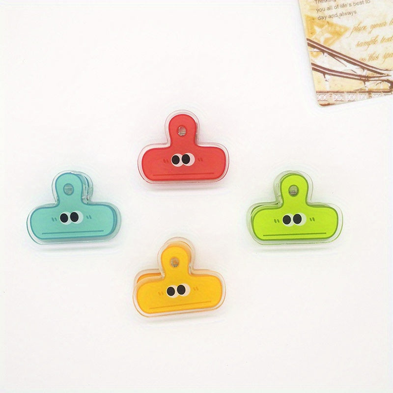 10pcs Colorful Face Binder Clips for Home and Office Use