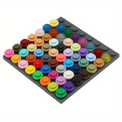 100pcs DIY Round Plate Pixel Art Kit Building Blocks for Kids
