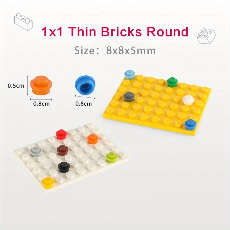 100pcs DIY Round Plate Pixel Art Kit Building Blocks for Kids