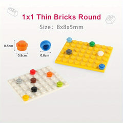 100pcs DIY Round Plate Pixel Art Kit Building Blocks for Kids