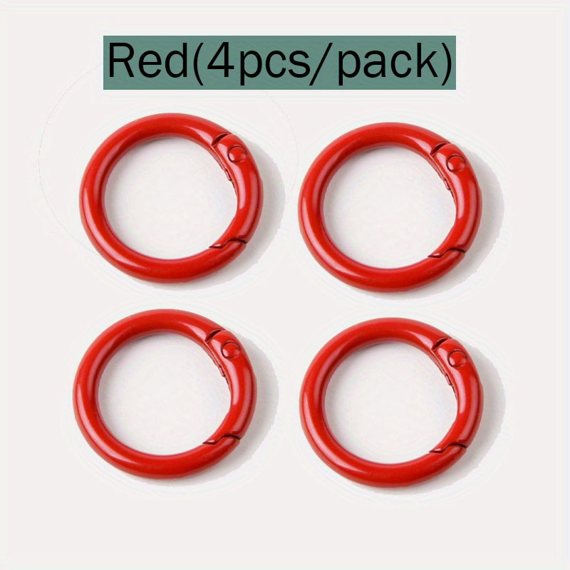 8pcs Round Buckle DIY Carabiner Keychain Bag Clips Hook For Bags Purses