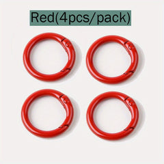 8pcs Round Buckle DIY Carabiner Keychain Bag Clips Hook For Bags Purses