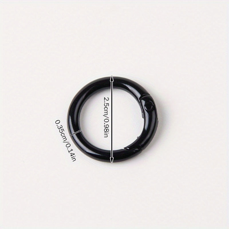8pcs Round Buckle DIY Carabiner Keychain Bag Clips Hook For Bags Purses