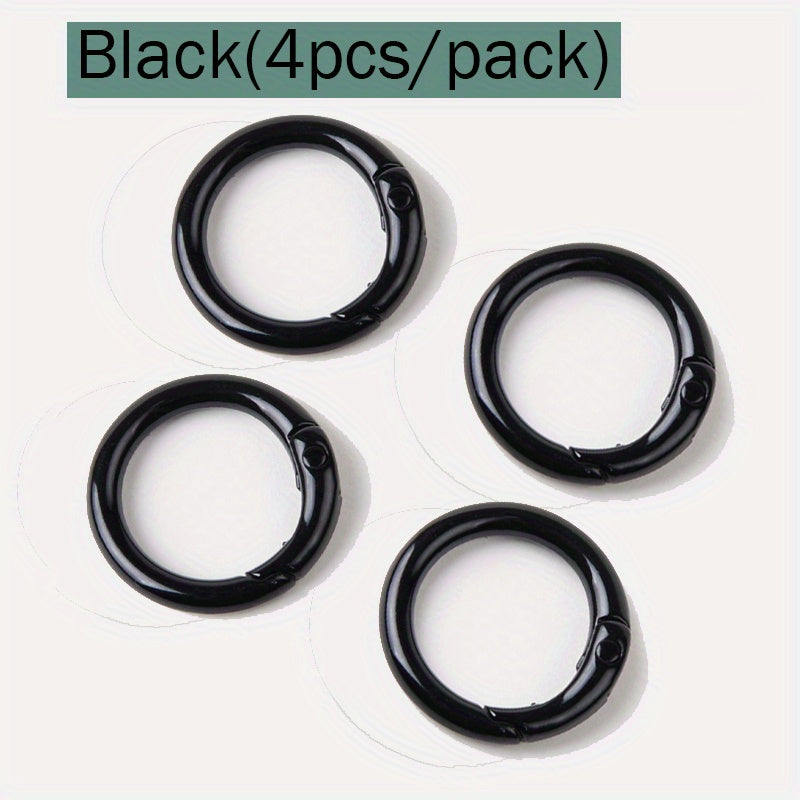 8pcs Round Buckle DIY Carabiner Keychain Bag Clips Hook For Bags Purses