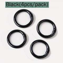 8pcs Round Buckle DIY Carabiner Keychain Bag Clips Hook For Bags Purses