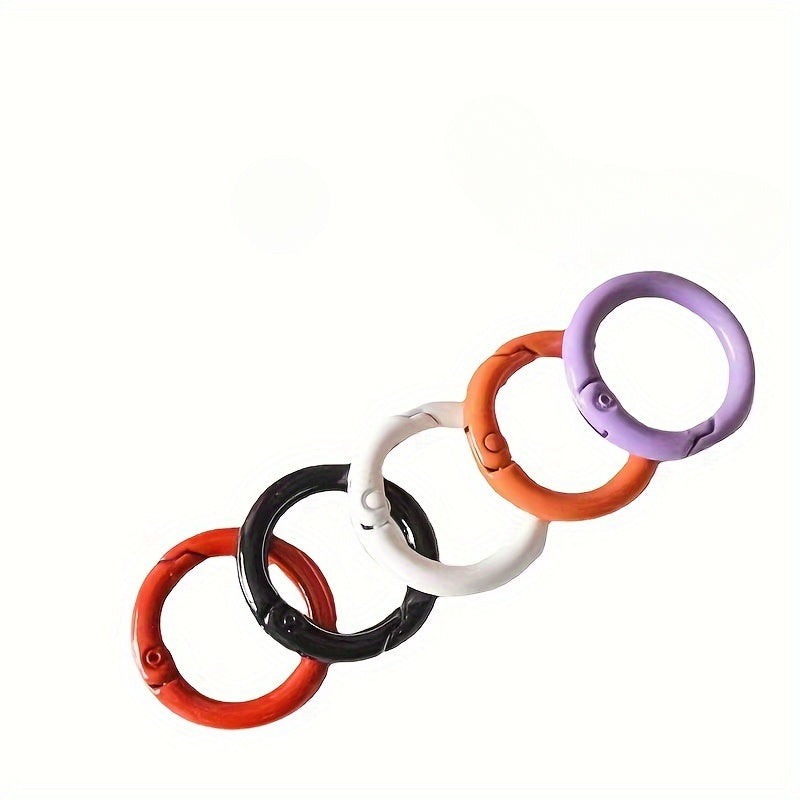 8pcs Round Buckle DIY Carabiner Keychain Bag Clips Hook For Bags Purses
