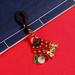 Retro Enamel Alloy Car Keychain Bag/Backpack Accessory Outdoor