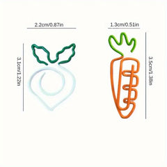 5pcs Radish Style Paper Clip Cartoon Memo Office Stationery