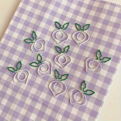 5pcs Radish Style Paper Clip Cartoon Memo Office Stationery