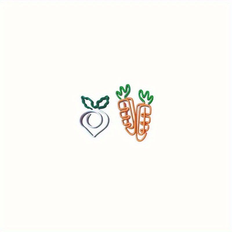 5pcs Radish Style Paper Clip Cartoon Memo Office Stationery