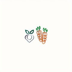 5pcs Radish Style Paper Clip Cartoon Memo Office Stationery