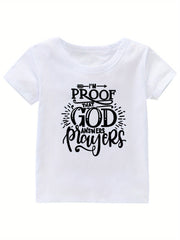 God Answers Prayers Print Girl's Cotton T shirt