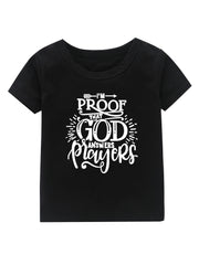 God Answers Prayers Print Girl's Cotton T shirt