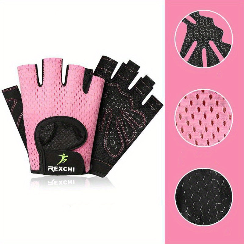 Half Finger Fitness Gloves Non slip Breathable Workout Gloves Hand Potection