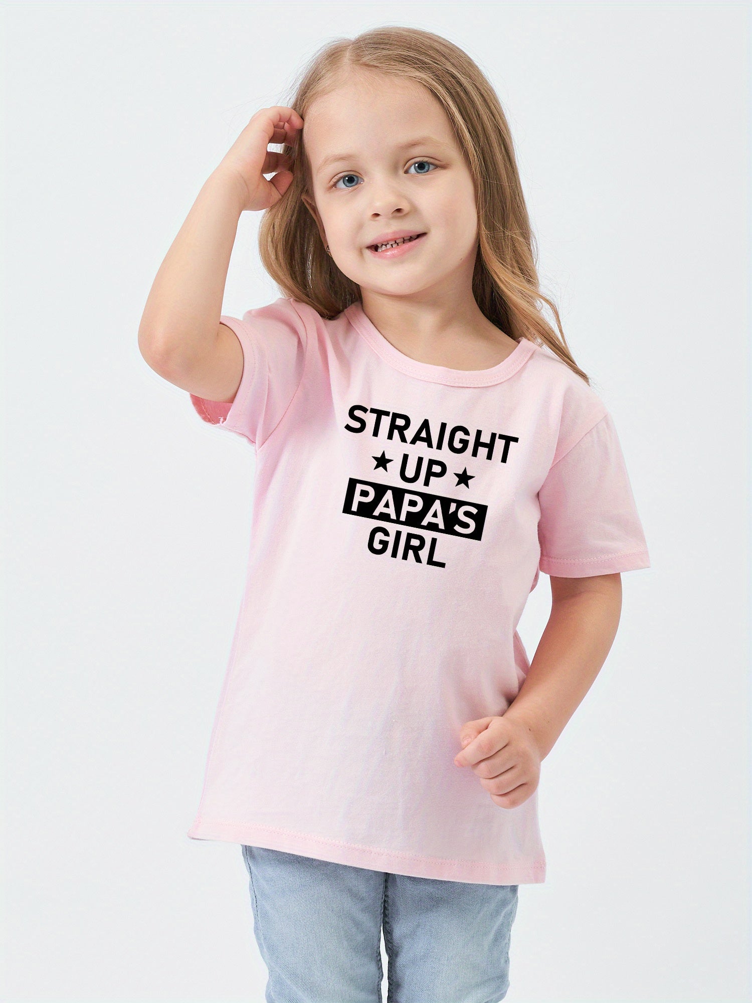 Papa's Girl Cotton T shirt for Girls