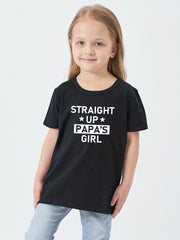 Papa's Girl Cotton T shirt for Girls