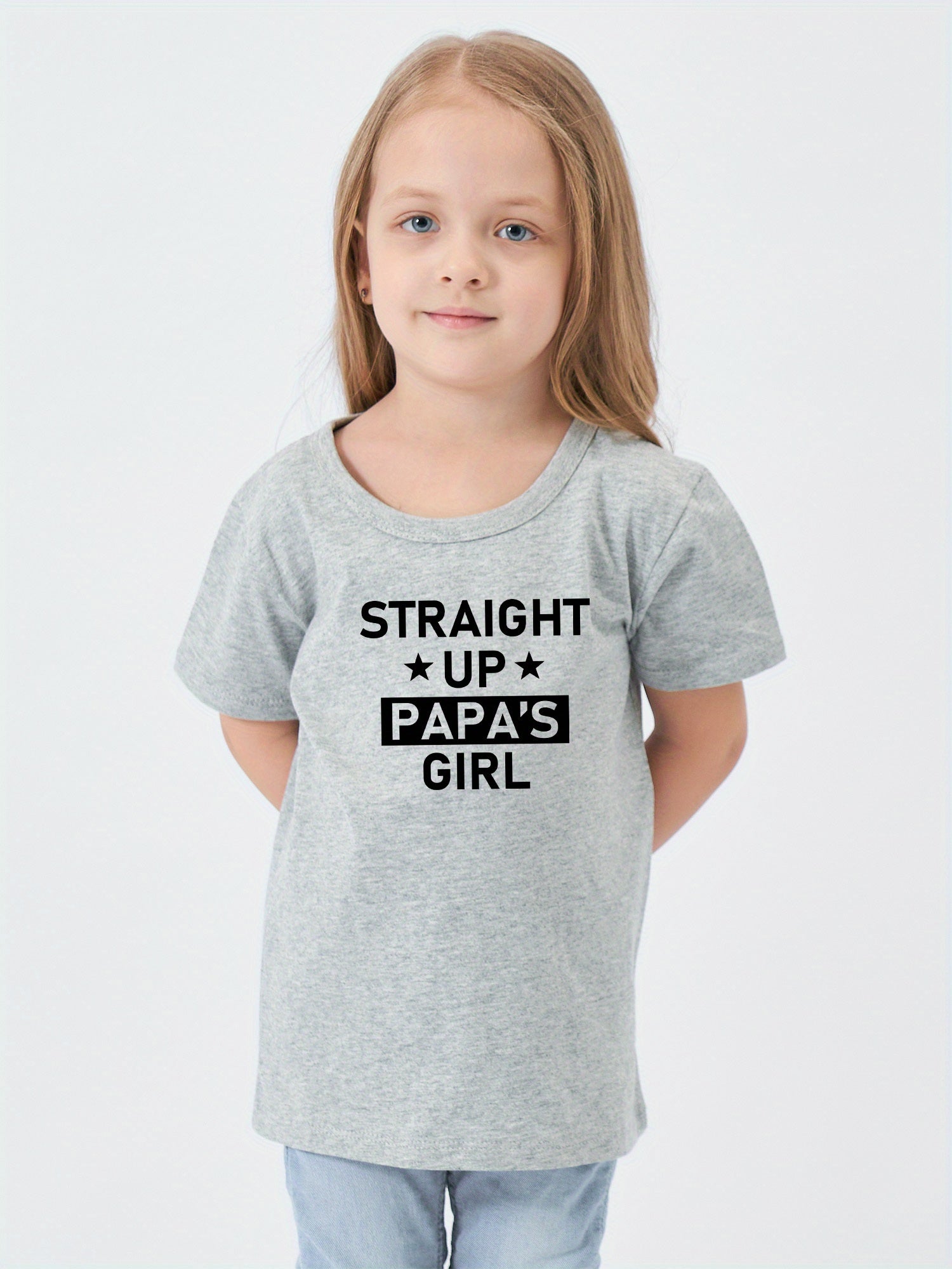 Papa's Girl Cotton T shirt for Girls