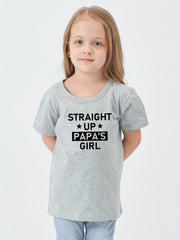 Papa's Girl Cotton T shirt for Girls