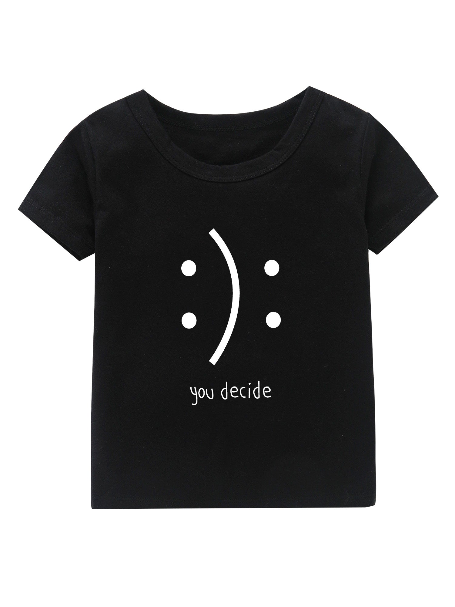 Girl's Cotton T shirt Casual Slight Stretch Tee For Summer