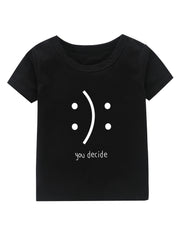 Girl's Cotton T shirt Casual Slight Stretch Tee For Summer