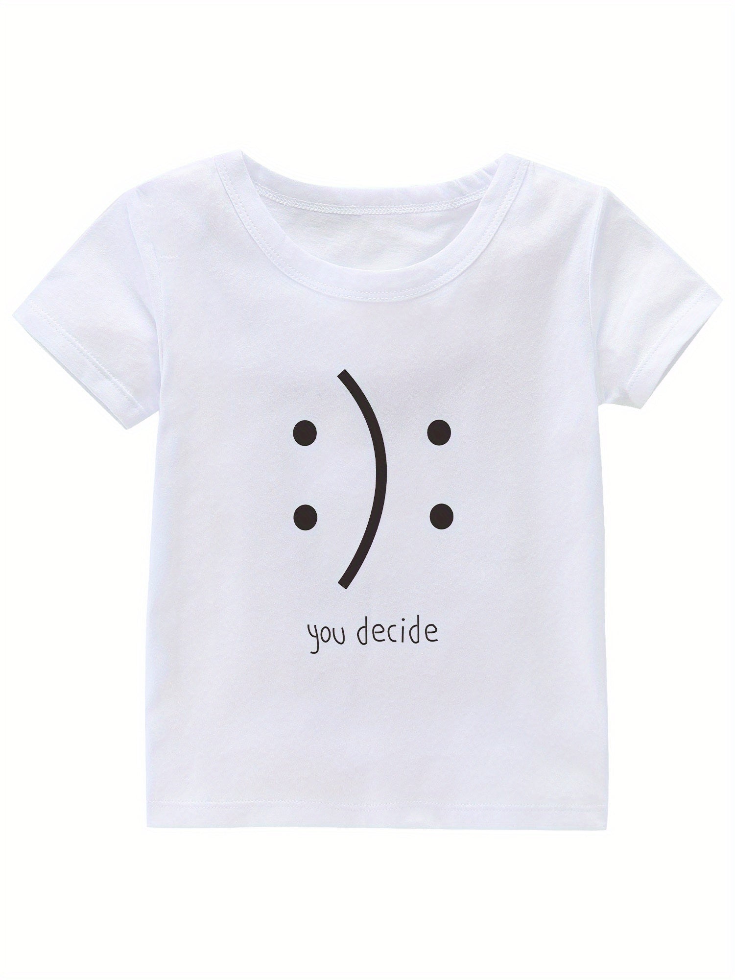 Girl's Cotton T shirt Casual Slight Stretch Tee For Summer