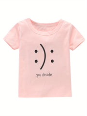 Girl's Cotton T shirt Casual Slight Stretch Tee For Summer