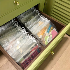 5pcs Thick Zipper Bag Stationery Travel Storage HD Transparent Sorting
