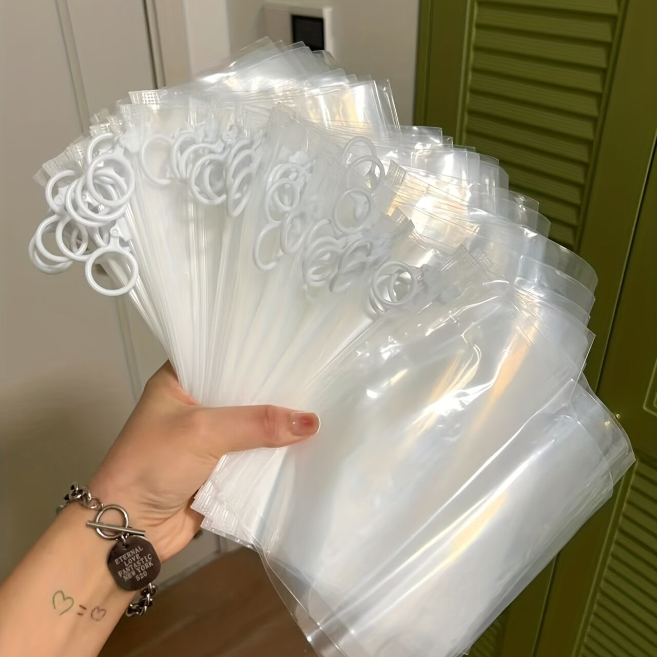 5pcs Thick Zipper Bag Stationery Travel Storage HD Transparent Sorting
