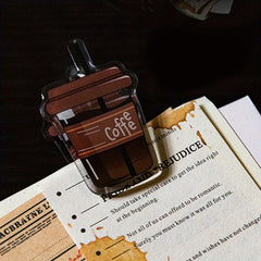 2pcs Coffee Series Binder Clips Acrylic Double Sided Clips