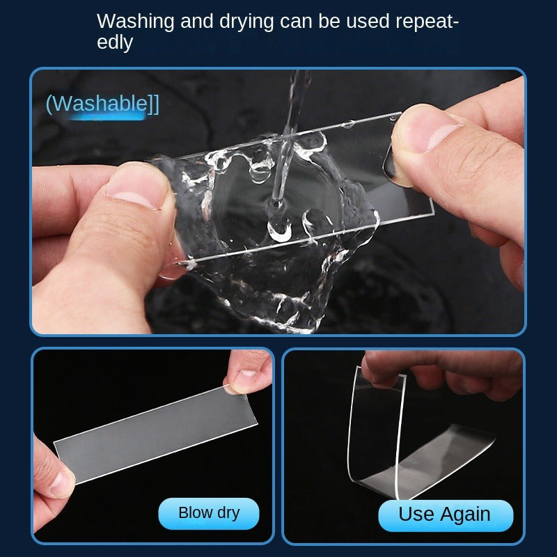Removable Mount Nano Tape Strong Adhesive Washable Reusable Clear Tape