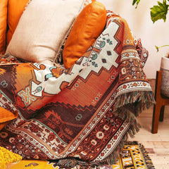 Vintage Bohemian Style Blanket Large Size